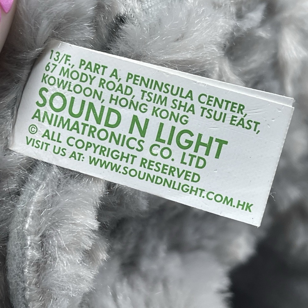 Sound N Light Bear Have Yourself Merry Little Christmas Animated Gray  VIDEO - Picture 13 of 16